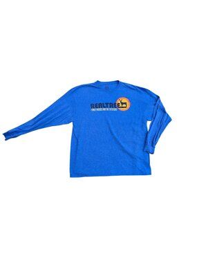 Realtree Mens Long-Sleeve Graphic Shirt Blue 2XL Cotton Blend Relaxed Fit